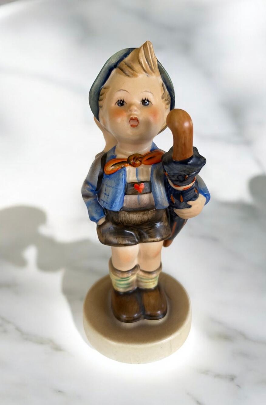 VINTAGE German Goebel Hummel 1948 Home from Market Boy with Pig Figurine 198 2/0
